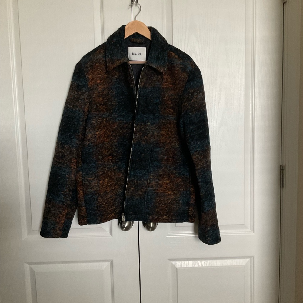 Plaid Men's Jacket - Brown and Blue